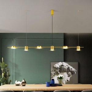 gold linear chandelier