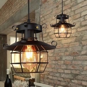 industrial chandelier black